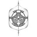 sagittarius,libra and virgo in one tattoo design idea