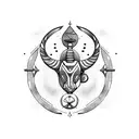 sagittarius,libra and virgo in one tattoo design idea