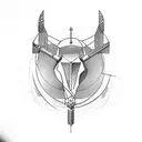 sagittarius,libra and virgo in one tattoo design idea