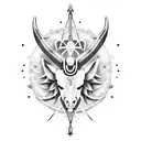 sagittarius,libra and virgo in one tattoo design idea