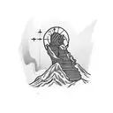 climb trust the process tattoo design idea