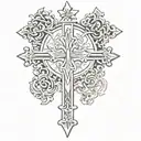 catholic cross tattoo tattoo design idea
