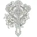 catholic cross tattoo tattoo design idea