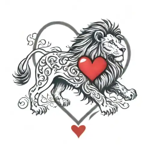 Heart that is formed with the following information: Aslan, 12-09-2024, then this same heart that has the lion's mane tattoo design idea