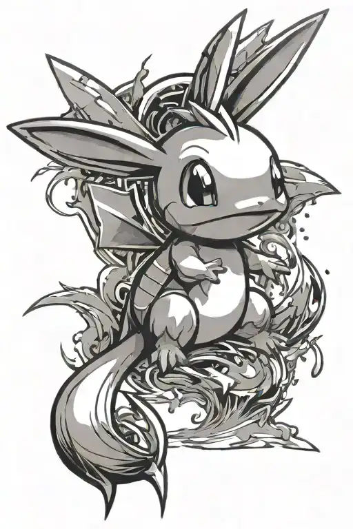 Pokemon, mudkip, linkin park logo, anime tattoo design idea