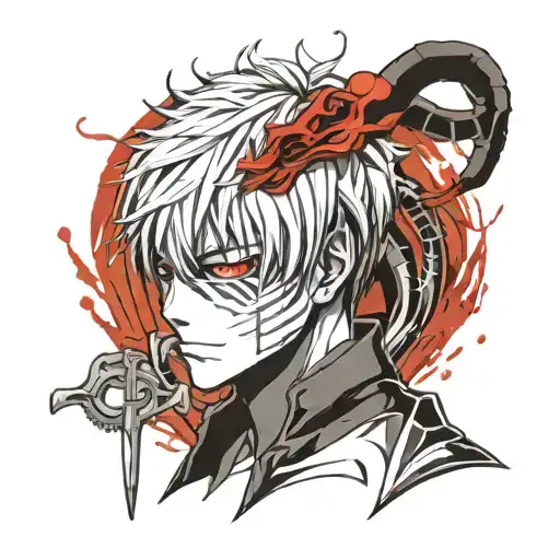 Ken Kaneki tattoo design idea