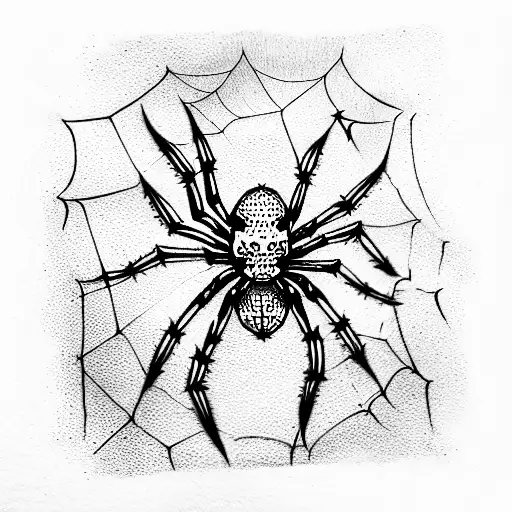 Spider tattoo design idea