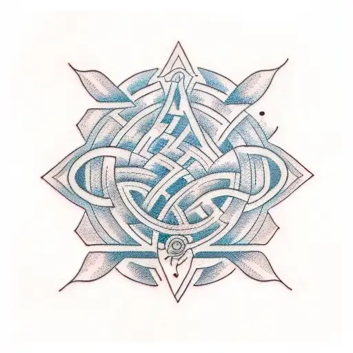 Financial labyrinth tattoo design idea