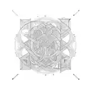 Financial labyrinth tattoo design idea