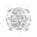 Financial labyrinth tattoo design idea