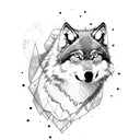 full Wolf with arrows in his back tattoo design idea