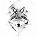 full Wolf with arrows in his back tattoo design idea