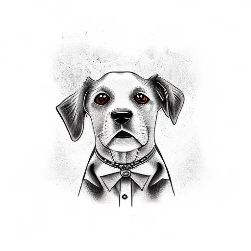 Dog tattoo design idea