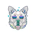 Dog tattoo design idea