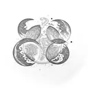 the triple moon tattoo design idea