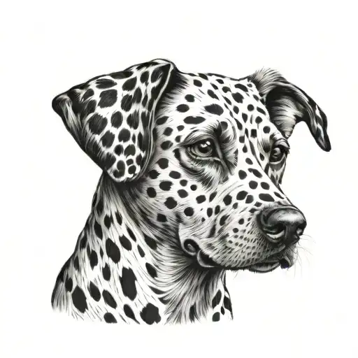 dog dalmatian tattoo design idea
