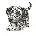 dog dalmatian tattoo design idea