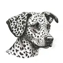 dog dalmatian tattoo design idea
