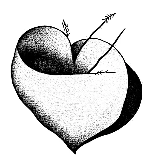 heart shaped box from side with thorns wrapped around it tattoo design idea