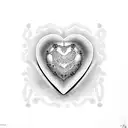 heart shaped box from side with chain around it tattoo design idea