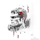 dexter morgan, blood, falcon tattoo design idea