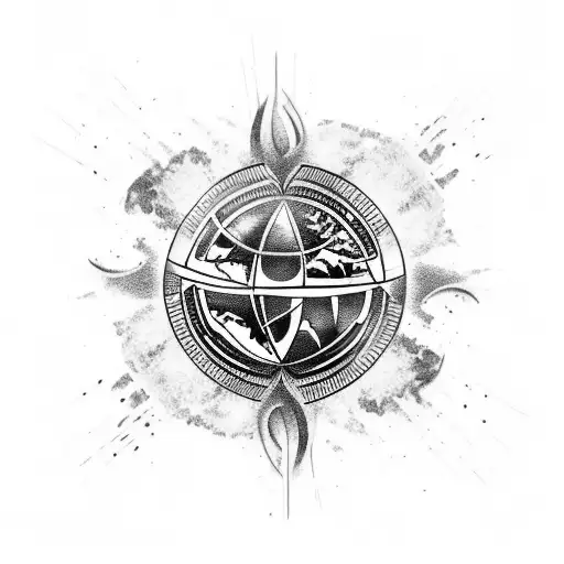earth wind water fire tattoo design idea