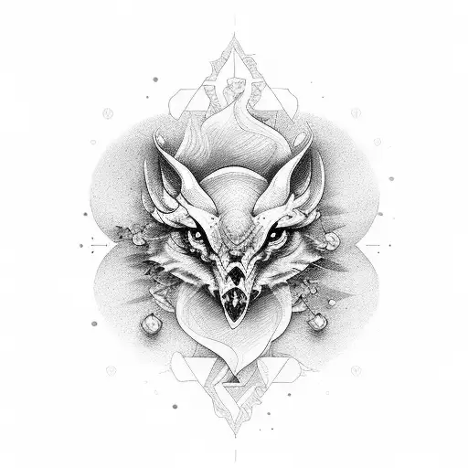 Stern mit Heiligenschein ind einen Flügel  tattoo design idea