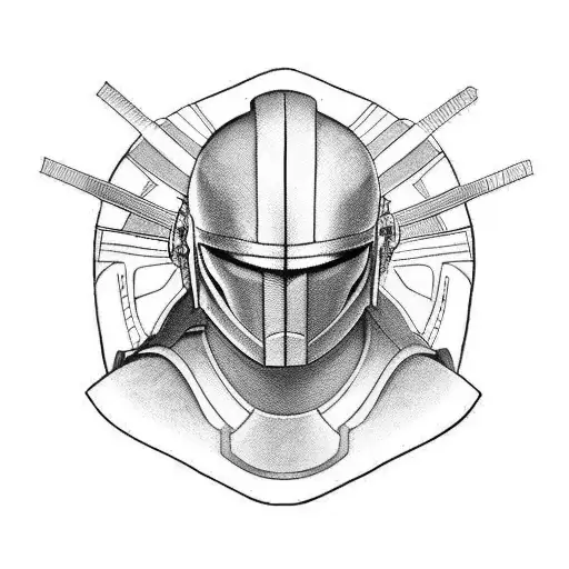 Spartan Helmet tattoo design idea