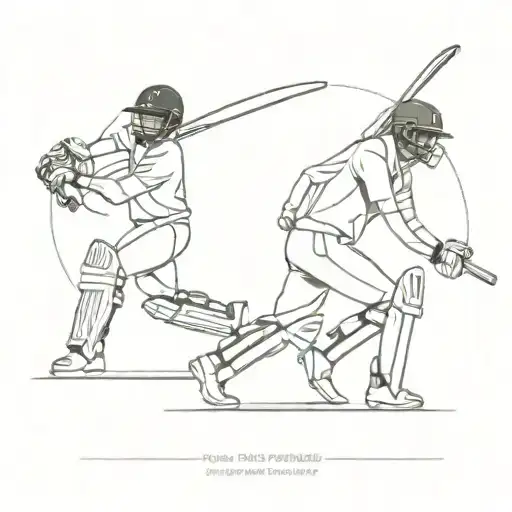 cricket player tattoo design idea