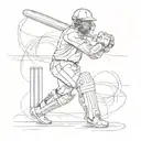 cricket player tattoo design idea