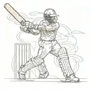cricket player tattoo design idea