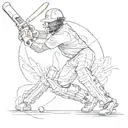cricket player tattoo design idea