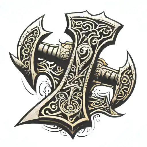 Thors hammer tribal tattoo tattoo design idea