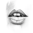 lips  tattoo design idea