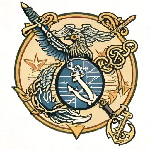 usmc eagle globe and anchor tattoo design idea