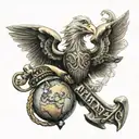 usmc eagle globe and anchor tattoo design idea