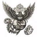 usmc eagle globe and anchor tattoo design idea