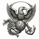 usmc eagle globe and anchor tattoo design idea