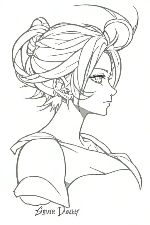 seven deadly sins anime tattoo design idea
