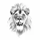 lucky lion tattoo design idea