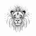 lucky lion tattoo design idea