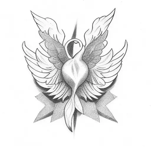 dove olive branch tattoo design idea