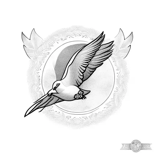 dove olive branch tattoo design idea