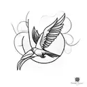 dove olive branch tattoo design idea
