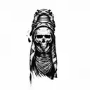 a mummy  tattoo design idea