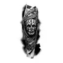 a mummy  tattoo design idea