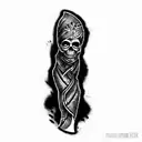 a mummy  tattoo design idea