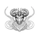 aries with dragon tattoo design idea