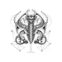 aries with dragon tattoo design idea