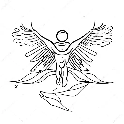 Icarus tattoo design idea